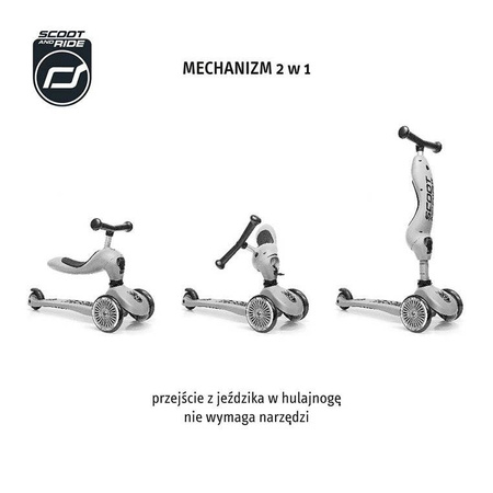 SCOOTANDRIDE Highwaykick 1 2w1 Jeździk i hulajnoga 1-5 lat Lemon 963541