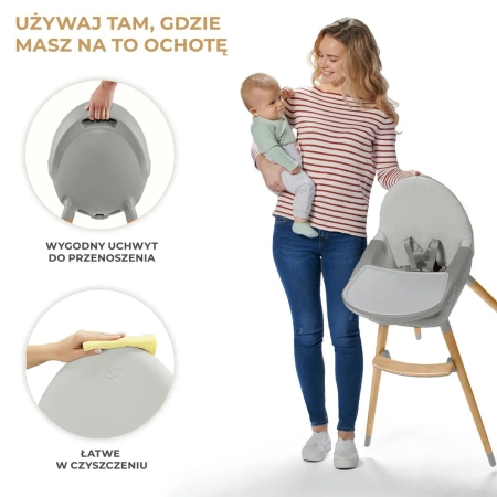 Kinderkraft Fini 2 Grey Krzesełko do karmienia 924509