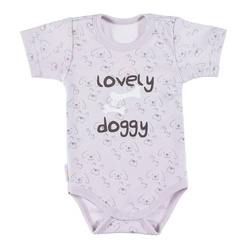 Body z krótkim rękawem lovely szary/druk 086