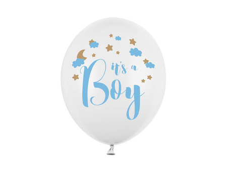 Balony 30cm It's a Boy Pastel Pure White 764354