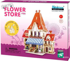 Puzzle drewniana kwiaciarnia 104264