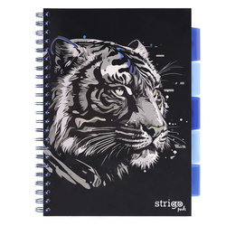 Strigo Pads animals tygrys A4 kratka czarny 100k 80g 813970