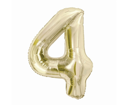Balon foliowy B&C cyfra 4 szampańska 85 cm AA 189179