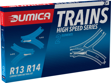 Dumica curved turn out rail set r13-14 203261