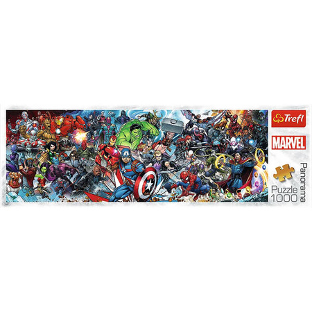 Puzzle Trefl 1000 Panoramiczne Dołącz do Uniwersum Marvela 290479