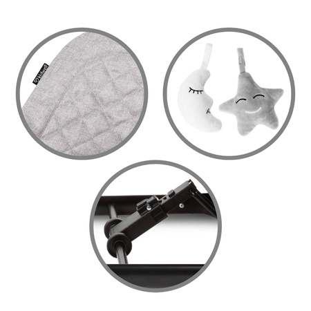 Kidwell Leżaczek bujaczek Laro Grey/Black 099481