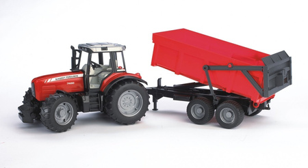 Bruder 02045 traktor massey ferguson 7480 z przyczepą wywrotką 020453