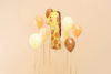 Balon foliowy cyfra 1 Żyrafa 42x90cm mix 019362