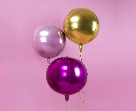 Balon foliowy kula, 40cm, jasny różowy