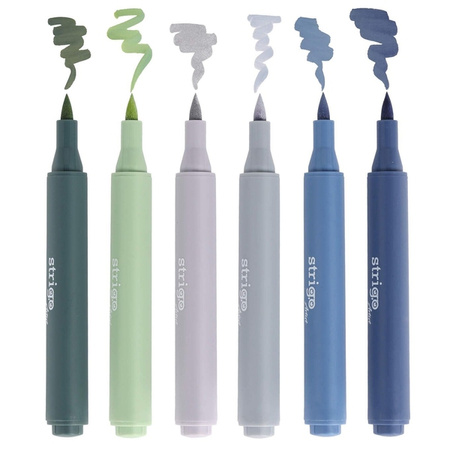 Strigo Marker Akrylowy z Końcówką Brush w Trójkątnej Obudowie w 6 Kolorach 854300
