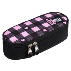 PIÓRNIK SASZETKA USZTYWNIONA Z WEWNĘTRZNĄ KLAPKĄ STRIGHT PC-01 PINK CHECKERED 680380