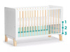 Kinderkraft łóżeczko drewniane nico white 914456