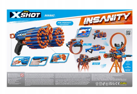 Zuru X-Shot Insanity Manic Wyrzutnia 050342