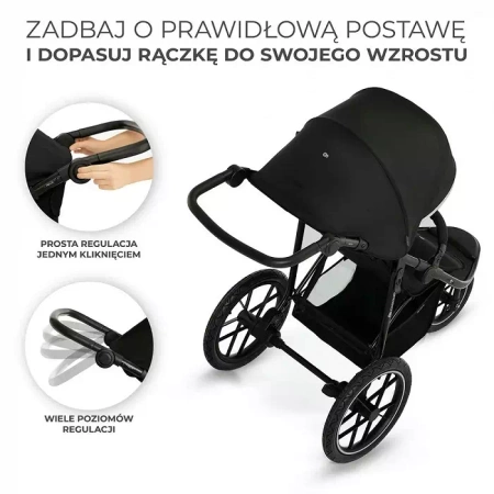 Kinderkraft Helsi Black Wózek spacerowy 922581