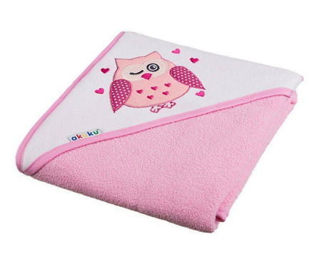 Akuku okrycie kąpielowe 100x100 100% bawełna różowe 012435