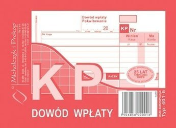 Druk kp dowód wpłaty a6 401-5