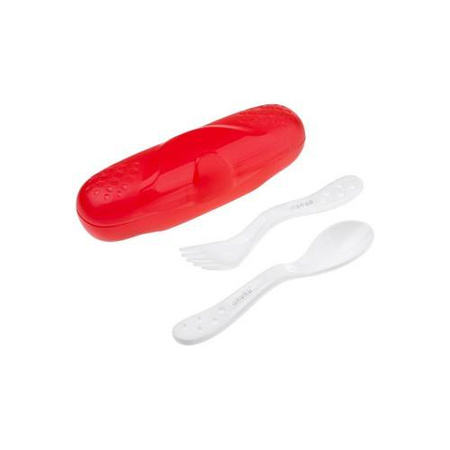 Akuku zestaw sztućców w etui red/white 12m+ 004355