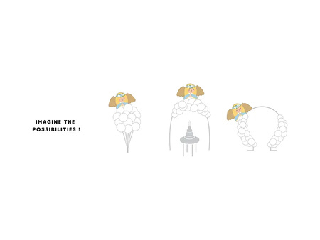 Girlanda balonowa Anioł 140x70cm biała 023826