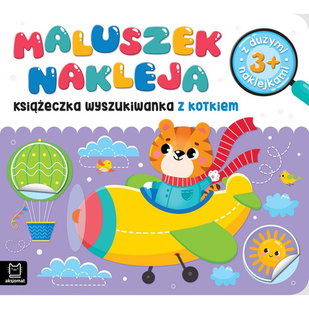 Książeczka wyszukiwanka z kotkiem 3+ Maluszek nakleja z dużymi naklejkami 132854