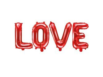 Balon foliowy love 140x35cm czerwony 788602