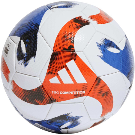 Adidas Piłka nożna Tiro Competition biało-niebiesko-czerwona HT2426