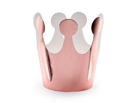 Korona party, różowe złoto, 6cm (1 op. / 6 szt.)