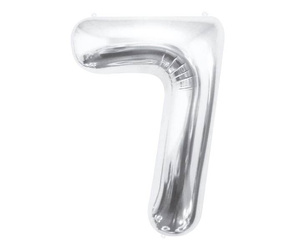 Balon foliowy B&C Cyfra 7 srebrna 85 cm 109535