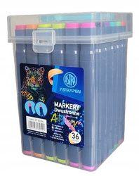 Markery artystyczne kwadratowe dwustronne ASTRAPEN 36kol 189192