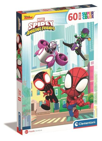 Clementoni Puzzle 60 Maxi Super Kolor Marvel Spidey 264766