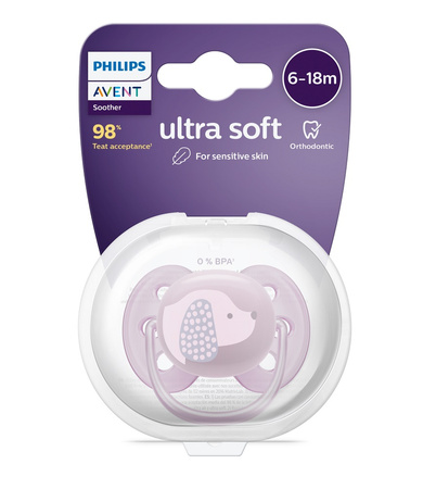 Philips AVENT Smoczek Ultra Soft 6-18m dziewczynka 9017626