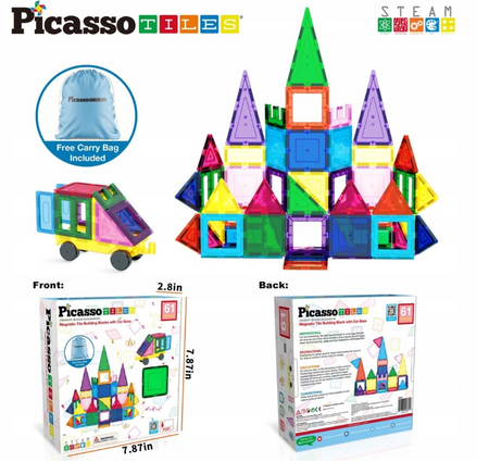 Picasso Tiles Klocki magnetyczne 61 elementów 028244