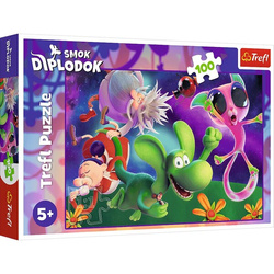 Puzzle Trefl 100 Smok Diplodok i przyjaciele 164862
