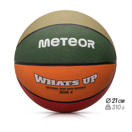 Piłka do kosza Meteor What's up 4 zielony/pomarańczowy 065413