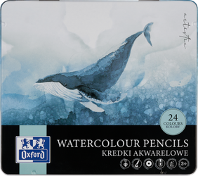 Kredki akwarelowe Oxford 24kol metal box 239773