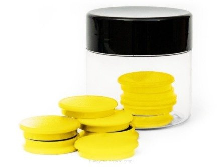 Magnesy tres 30mm 10szt żółte w pojemniku 230473