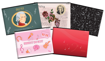 Zeszyt do nut Top 2000 A5 16k 5linia 70g Megamix Muzyka 409366