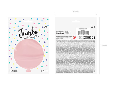 Balon okrągły 1m Pastel Pale Pink 117266