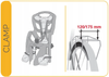 Bellelli 25857 Pepe clamp Grey fotelik rowerowy 825857 mocowanie na bagażnik