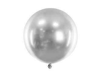 Balon okrągły Glossy 60cm srebrny 162976