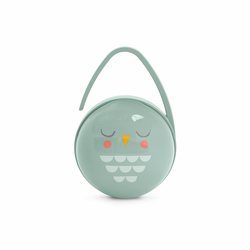 Suavinex Podwójne etui na smoczki | Premium | Sowa miętowa| Bonhomia