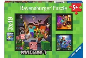 Puzzle Ravensburger 3*49el Minecraft 056217