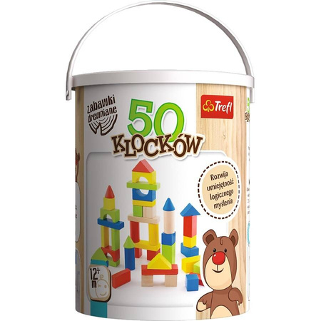 Trefl Zabawka drewniana 50 Blocks 616873