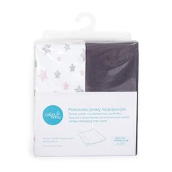 Ceba pokrowiec na przewijak (50x70-80) 2 szt.dark grey+ pink 330112