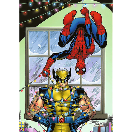 Puzzle Trefl 1000 Premium Plus Spider-Man&Wolverine Święta 120882