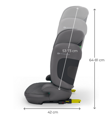 Kinderkraft XPAND 2 Pro i-Size 100-150 cm Rocket Grey Fotelik samochodowy 926480