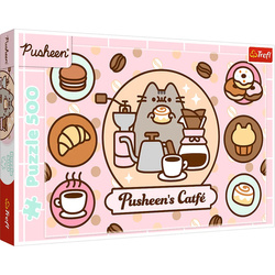 Puzzle Trefl 500 Pusheen w kawiarni 375282