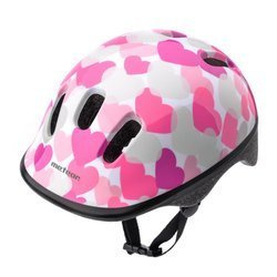 Kask rowerowy meteor ks06 pink hearts roz. Xs