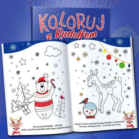 Kolorowanka Koloruj z Rudolfem z naklejkami 753495
