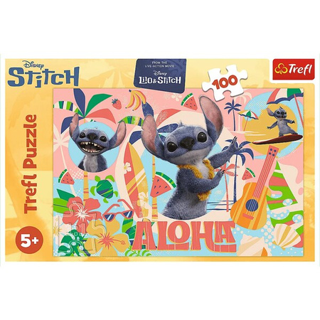 Puzzle Trefl 100 Stitch i przyjaciele w akcji 164954
