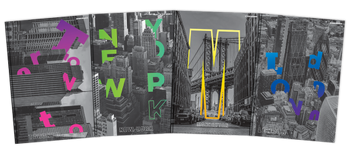 Brulion Top 2000 A5 96k krata z marginesem 70g City szyty 413905